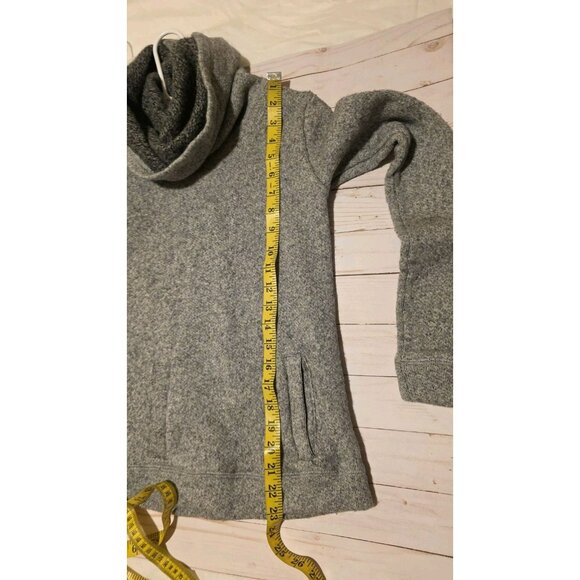J Crew Long Sleeve Sweater Wool Blend Gray Cowl Funnel Neck Womens XS - Picture 6 of 8